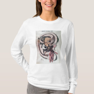 Richard Wagner die de trommel van de wereld splits T-shirt
