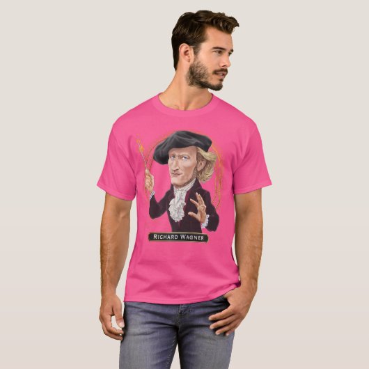 Richard Wagner Duitse Opera componist T-shirt (Voorkant volledig)