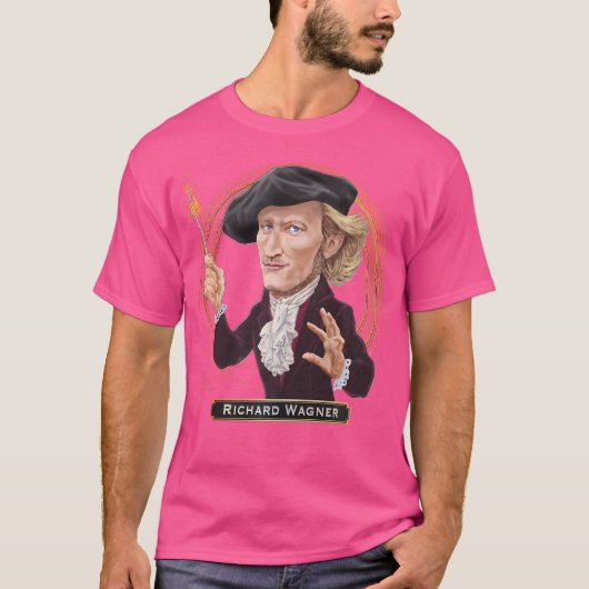Richard Wagner Duitse Opera componist T-shirt (Voorkant)