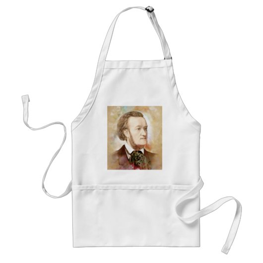 Richard Wagner im Aquarell Stil Standaard Schort (Voorkant)