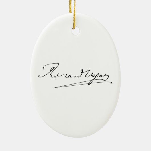Richard Wagner kerstversiering Keramisch Ornament (Achterkant)