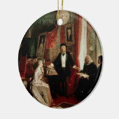 Richard Wagner met Franz Liszt en Liszt's dochter Keramisch Ornament (Links)