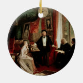 Richard Wagner met Franz Liszt en Liszt's dochter Keramisch Ornament (Achterkant)