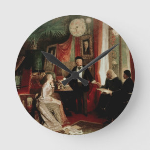 Richard Wagner met Franz Liszt en Liszt's dochter Ronde Klok