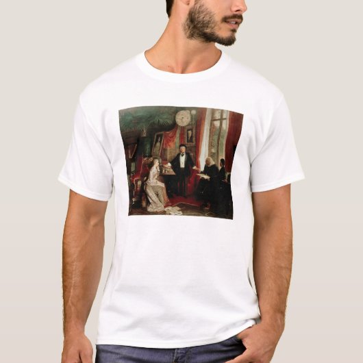 Richard Wagner met Franz Liszt en Liszt's dochter T-shirt (Voorkant)