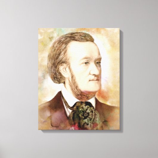 Richard Wagner op Canvas - Waterverf stijl Afdruk (Voorkant)