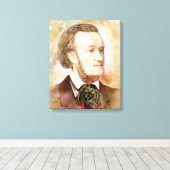 Richard Wagner op Canvas - Waterverf stijl Afdruk (Insitu (Houten vloer))
