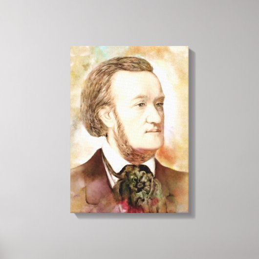 Richard Wagner op Canvas - Waterverf stijl Afdruk (Voorkant)