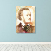 Richard Wagner op Canvas - Waterverf stijl Afdruk (Insitu (Houten vloer))
