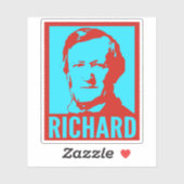 Richard Wagner Pop Kunstportret Custom Cut Vinyl Sticker (Vel)