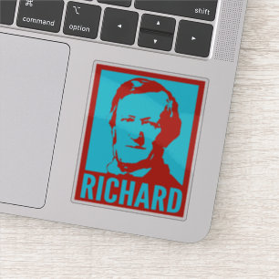 Richard Wagner Pop Kunstportret Custom Cut Vinyl Sticker