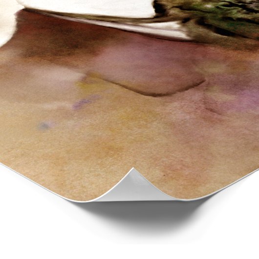 Richard Wagner Portrait im Aquarell Style Poster (Hoek)