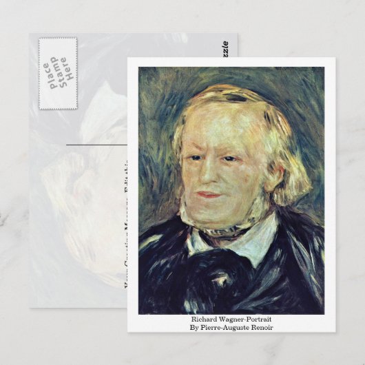 Richard Wagner-Portrait van Pierre-Auguste Renoir Briefkaart (Voorkant / Achterkant)