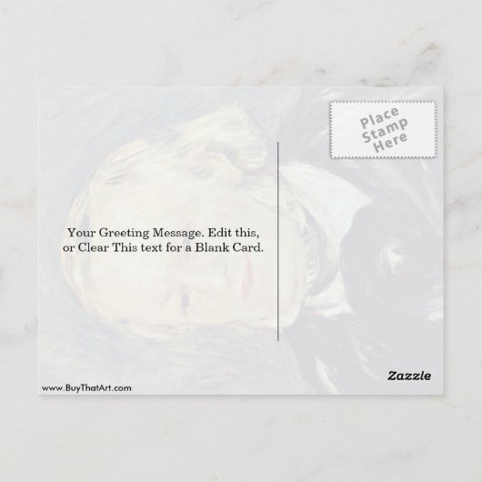 Richard Wagner-Portrait van Pierre-Auguste Renoir Briefkaart (Achterkant)