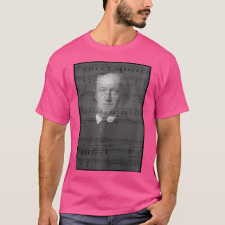 Richard Wagner Portret met muzieknotatie T-shirt