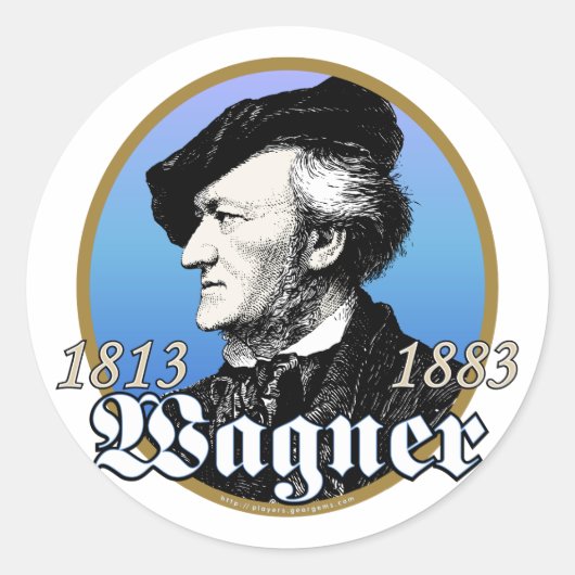 Richard Wagner Ronde Sticker (Voorkant)