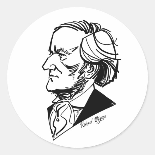 Richard Wagner Ronde Sticker (Voorkant)