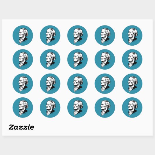 Richard Wagner Ronde Sticker (Vel)