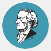 Richard Wagner Ronde Sticker (Voorkant)