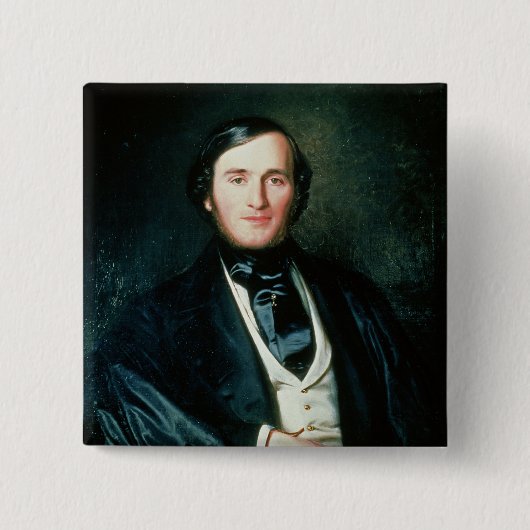Richard Wagner Vierkante Button 5,1 Cm (Voorkant)