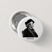Richard Wagner, zwart Ronde Button 3,2 Cm (Voorkant /achterkant)