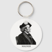 Richard Wagner, zwart Sleutelhanger (Voorkant)