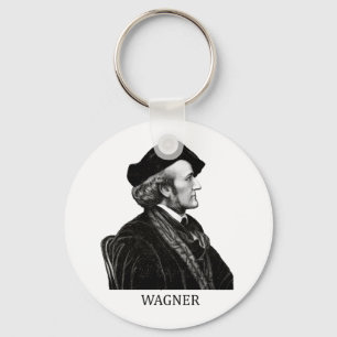 Richard Wagner, zwart Sleutelhanger
