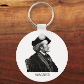 Richard Wagner, zwart Sleutelhanger (Voorkant)