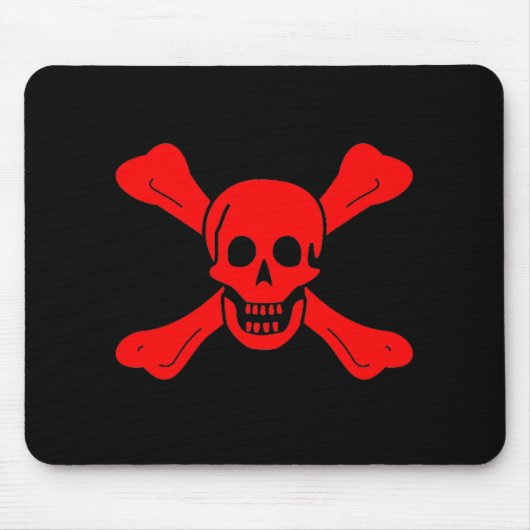 Richard Worley red skull mousepad Muismat (Voorkant)
