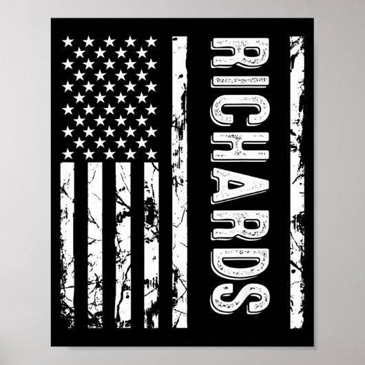 Richards Achternaam Grappige Achternaam Team Famil Poster (Voorkant)