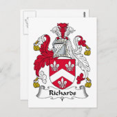 Richards Family Crest Briefkaart (Voorkant / Achterkant)
