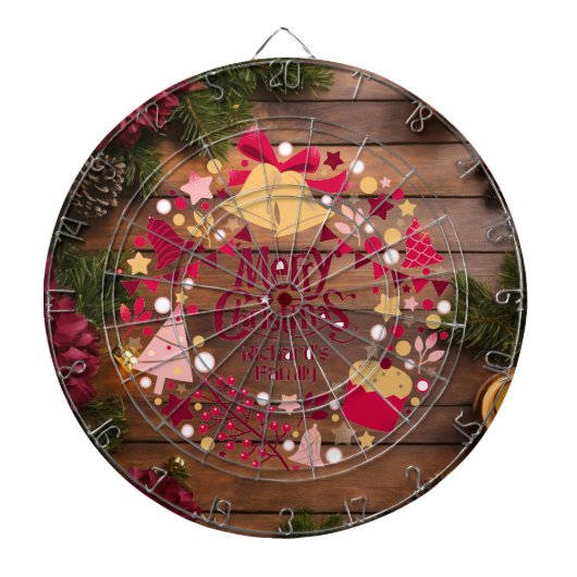Richard's Family Merry Christmas Dartboard Dartbord (Voorkant)