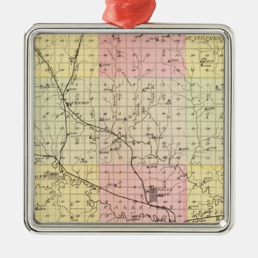 Richardson County, Nebraska Metalen Ornament (Voorkant)