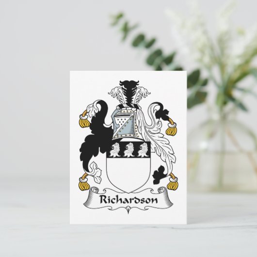 Richardson Family Crest Briefkaart (Staand voorkant)