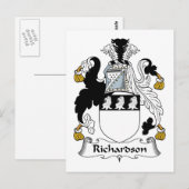 Richardson Family Crest Briefkaart (Voorkant / Achterkant)