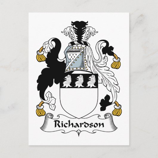 Richardson Family Crest Briefkaart (Voorkant)