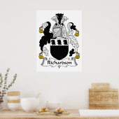 Richardson Family Crest Poster (Keuken)