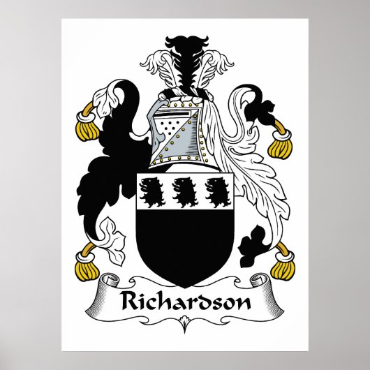 Richardson Family Crest Poster (Voorkant)