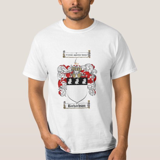 Richardson Family Crest - Richardson Coat of Arms T-shirt (Voorkant)