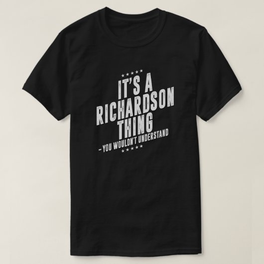 Richardson grappige achternaam grappige familie t-shirt (Design voorkant)
