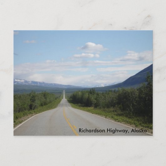 Richardson Highway, Alaska Briefkaart (Voorkant)