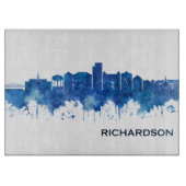 Richardson Texas Skyline Blue Snijplank (Voorkant)