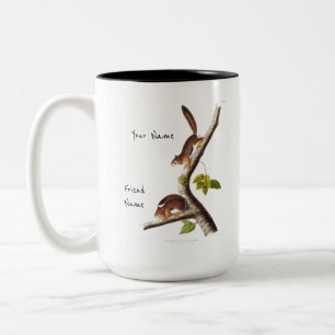 Richardson's Columbian Brown Squirrel Custom Name Tweekleurige Koffiemok