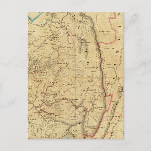 Richardson's Kaart van West Virginia (Voorkant)