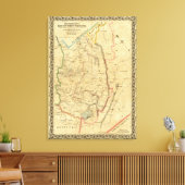 Richardson's Kaart van West Virginia Canvas Afdruk (Insitu (Woonkamer))