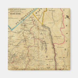 Richardson's Kaart van West Virginia Magneet