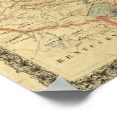 Richardson's Kaart van West Virginia Poster (Hoek)