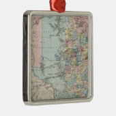 Richardson's nieuwe kaart van de staat Texas Metalen Ornament (Rechts)