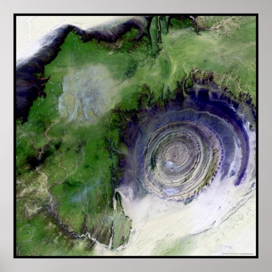 Richat Structure Mauritania Afrika Poster (Voorkant)