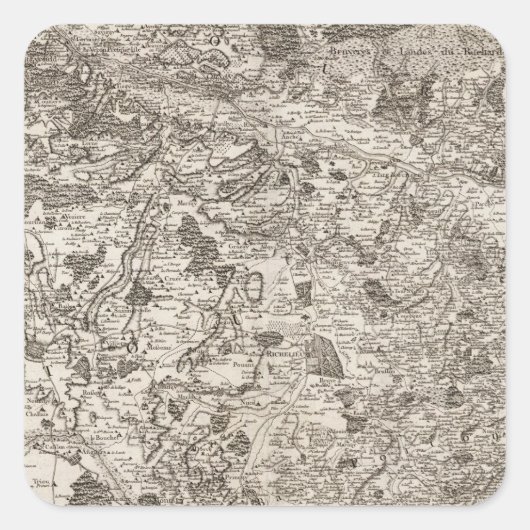 Richelieu, Saumur Vierkante Sticker (Voorkant)